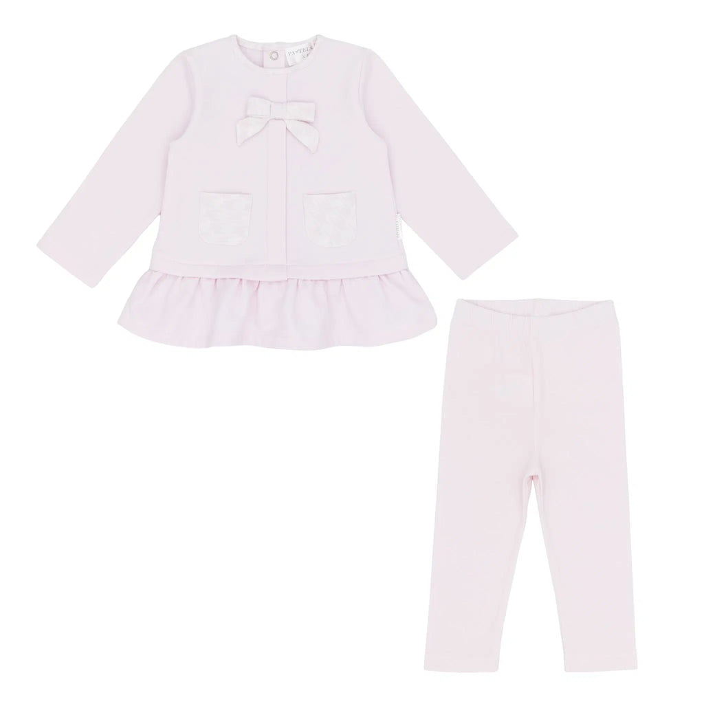 AW26 Pastels & Co Girls Pink Tunic Leggings Set - Alana