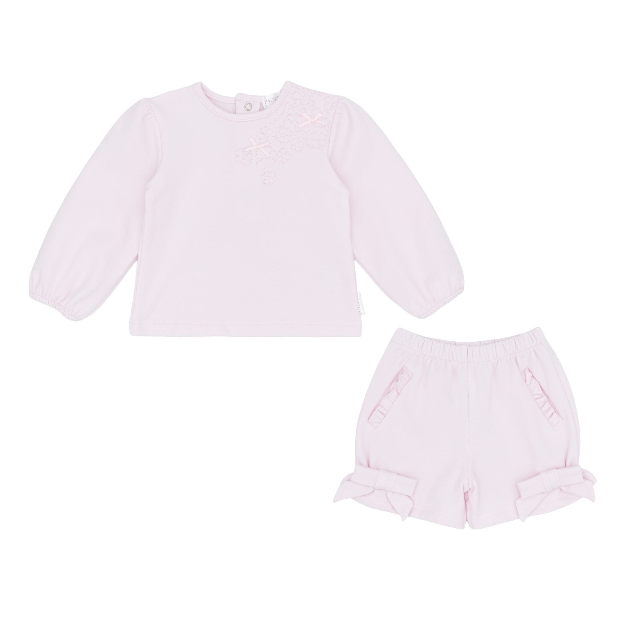 Pre Order Pastels & Co Girls Pink Bow Merida Short Set