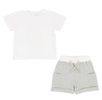 Pastels & Co Boys Sage Green T-Shirt and Shorts Set Heston