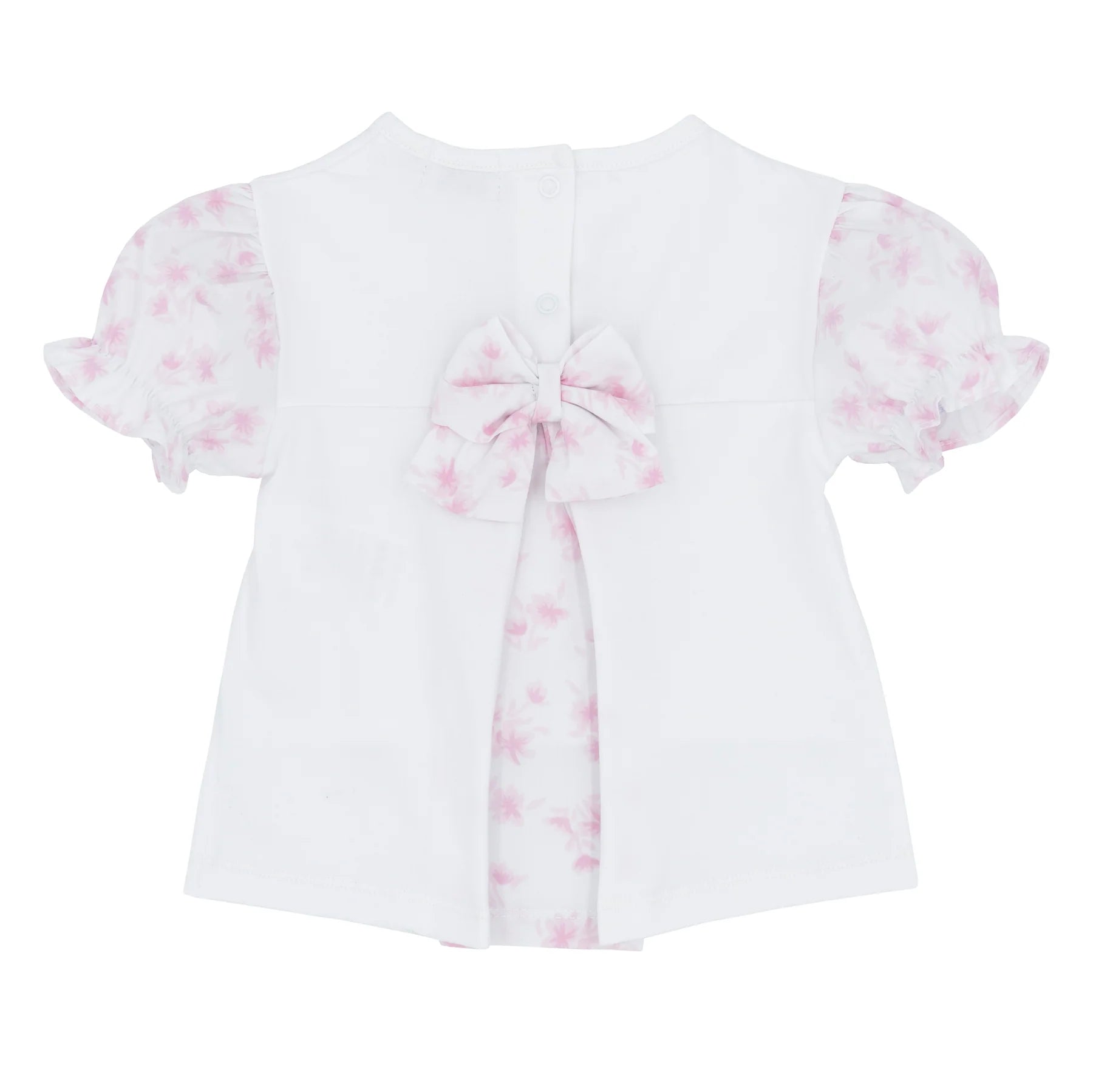 Pastels & Co Girls Pink Floral Short Set