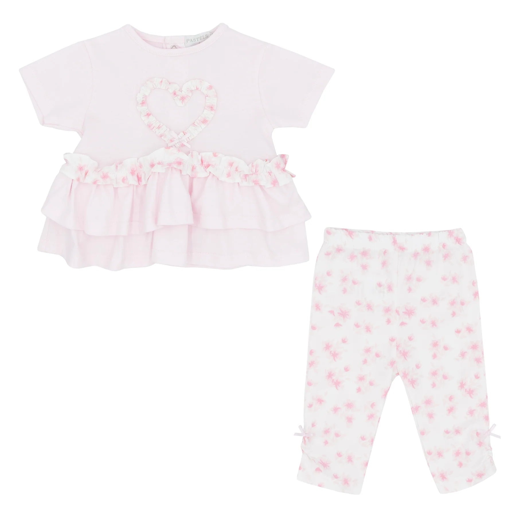 Pastels & Co Girls Lacey Pink Legging Set