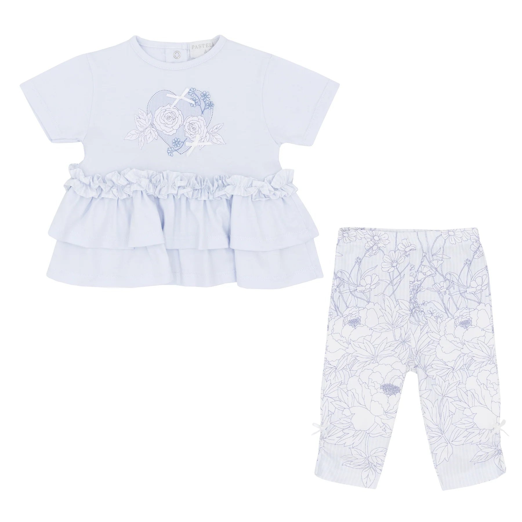 Pastels & Co Girls Lainey Blue Legging Set