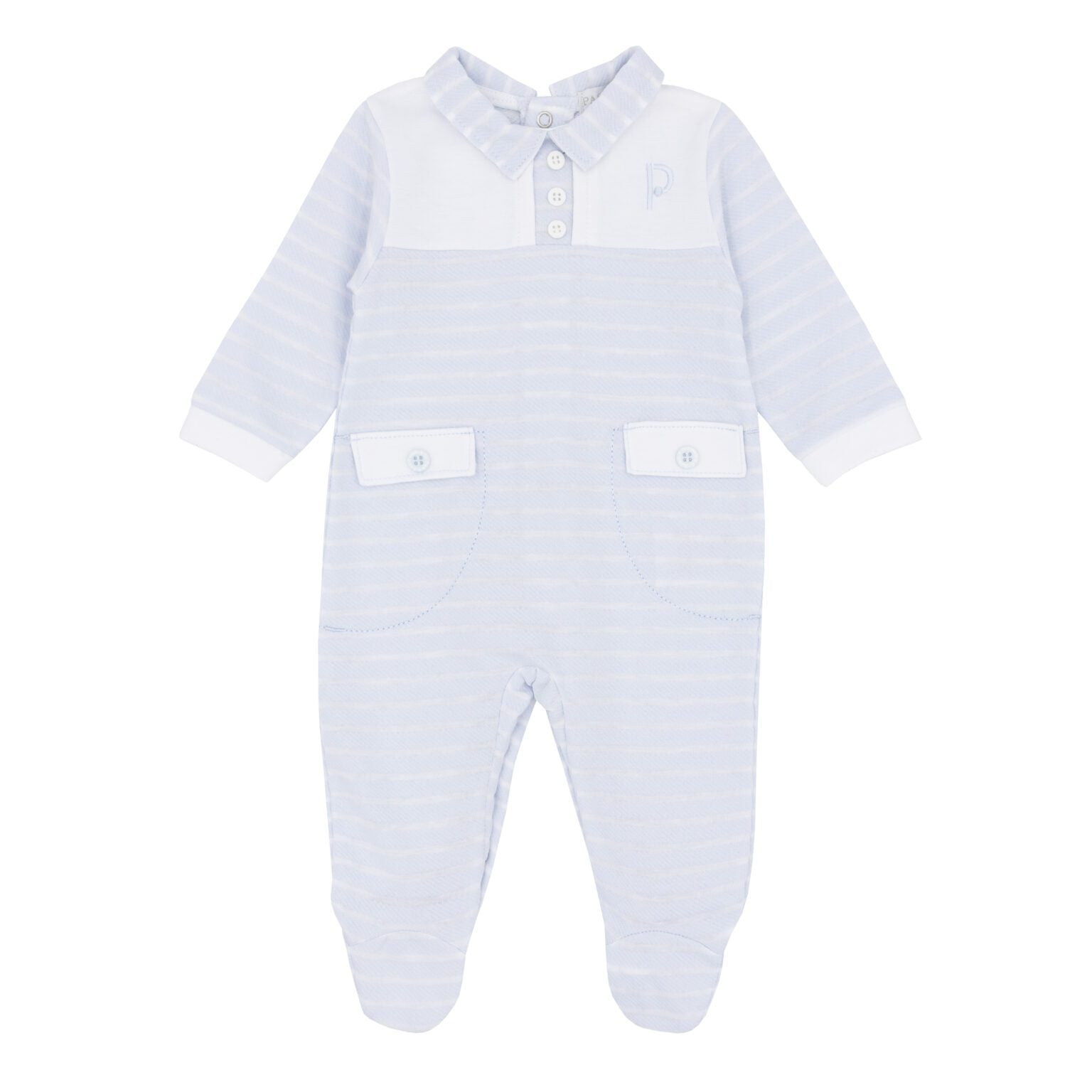 Patels & Co Boys Blue Babygrow Larry