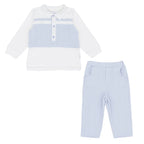 AW25 Pastels & Co Boys Cooper Blue Polo Top & Trouser Set