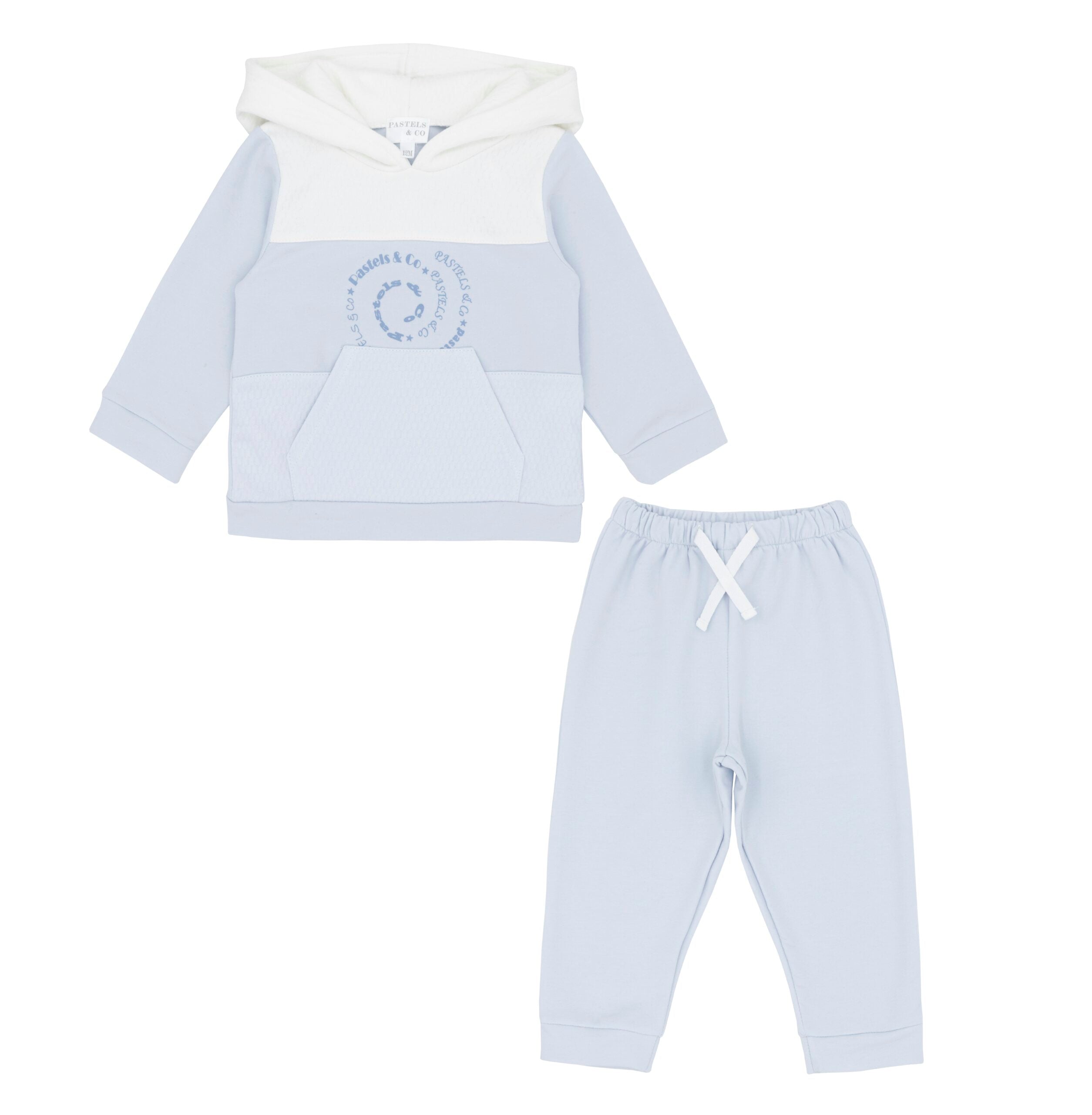 Pastels & Co Boys Hooded Jumper and Trouser Set Sky Blue - Wendle