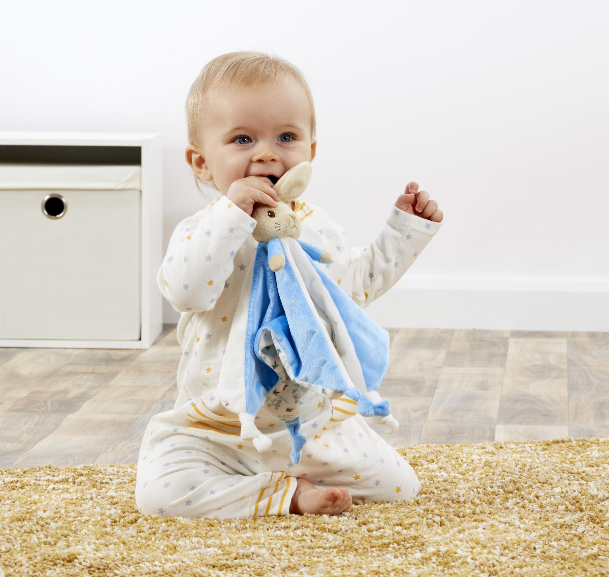 Peter Rabbit Blue Comfort Blanket