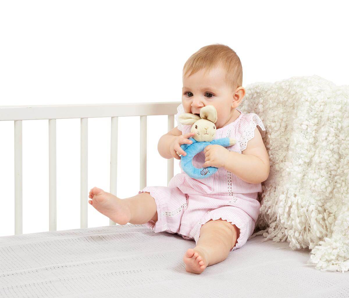 Peter Rabbit Blue Plush Ring Rattle