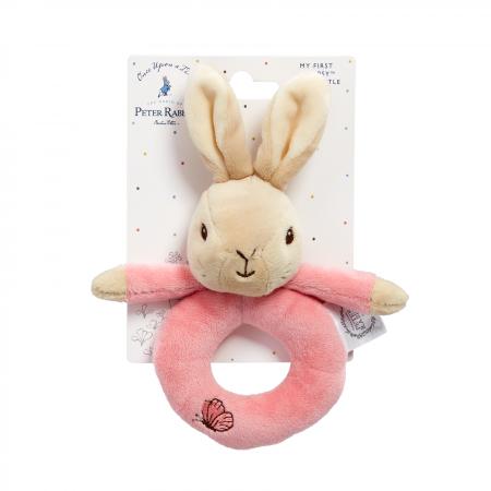 Peter Rabbit Collection Flopsy Pink Plush Ring Rattle