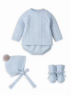 AW26 Mac Ilusion Baby Boy Blue Knitted 3 Piece Set