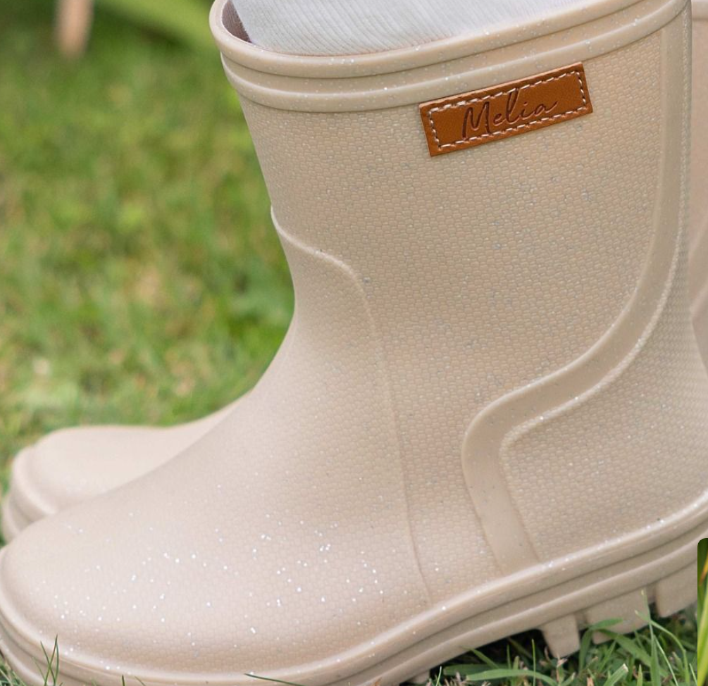 Beige Wellington Boots