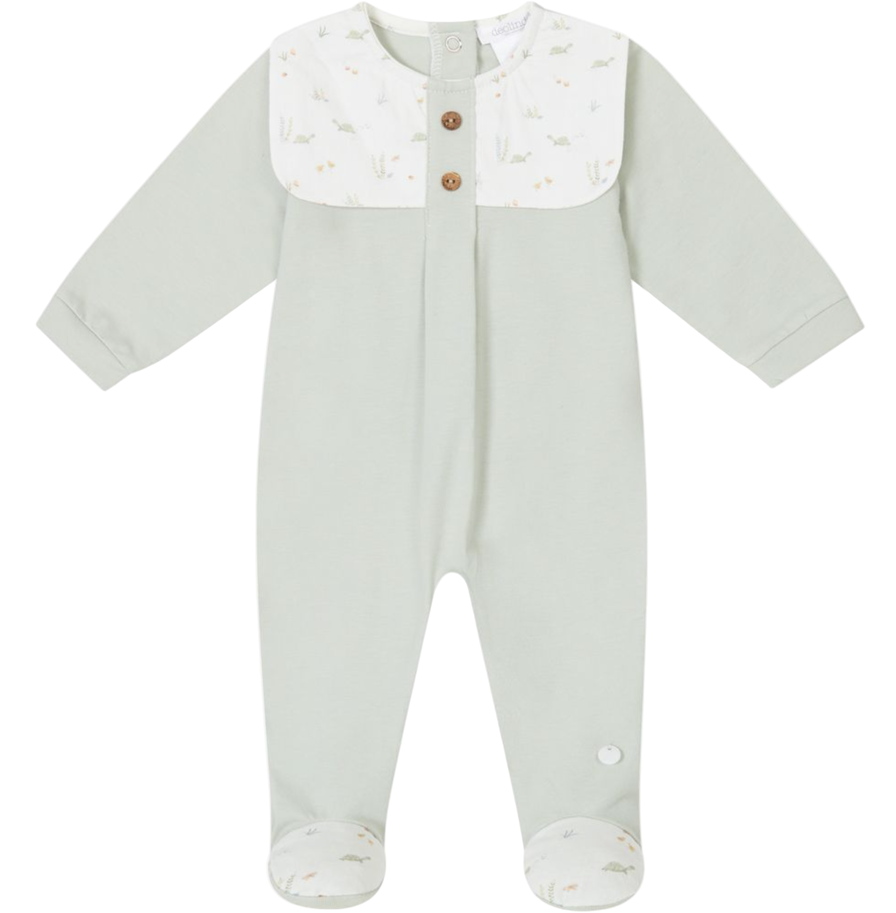 Deolinda Boys Sage Green Turtle Babygrow DBV24101