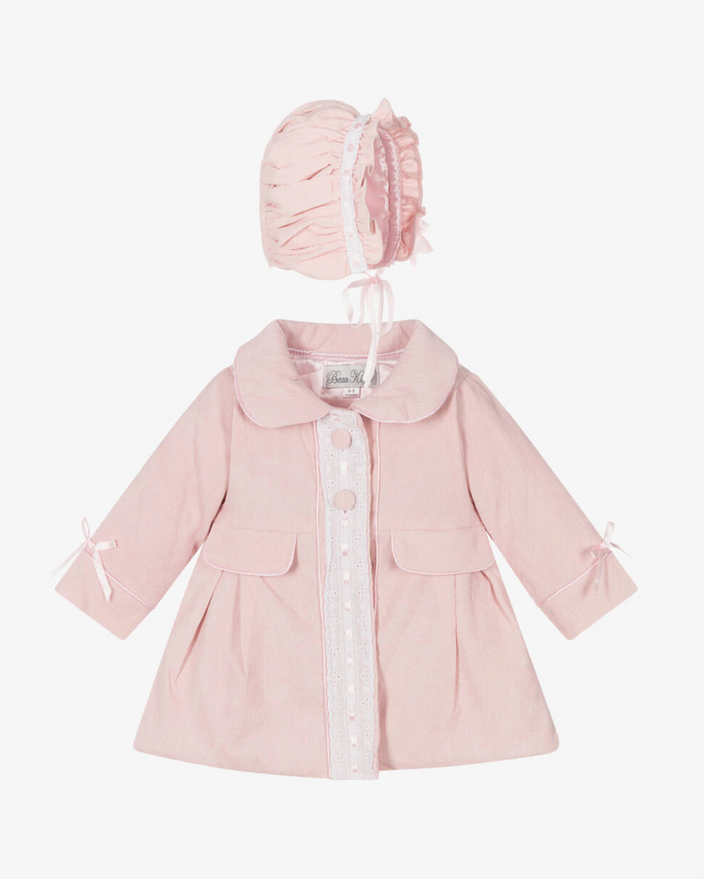 Beau KiD Pink Coat & Matching Bonnet