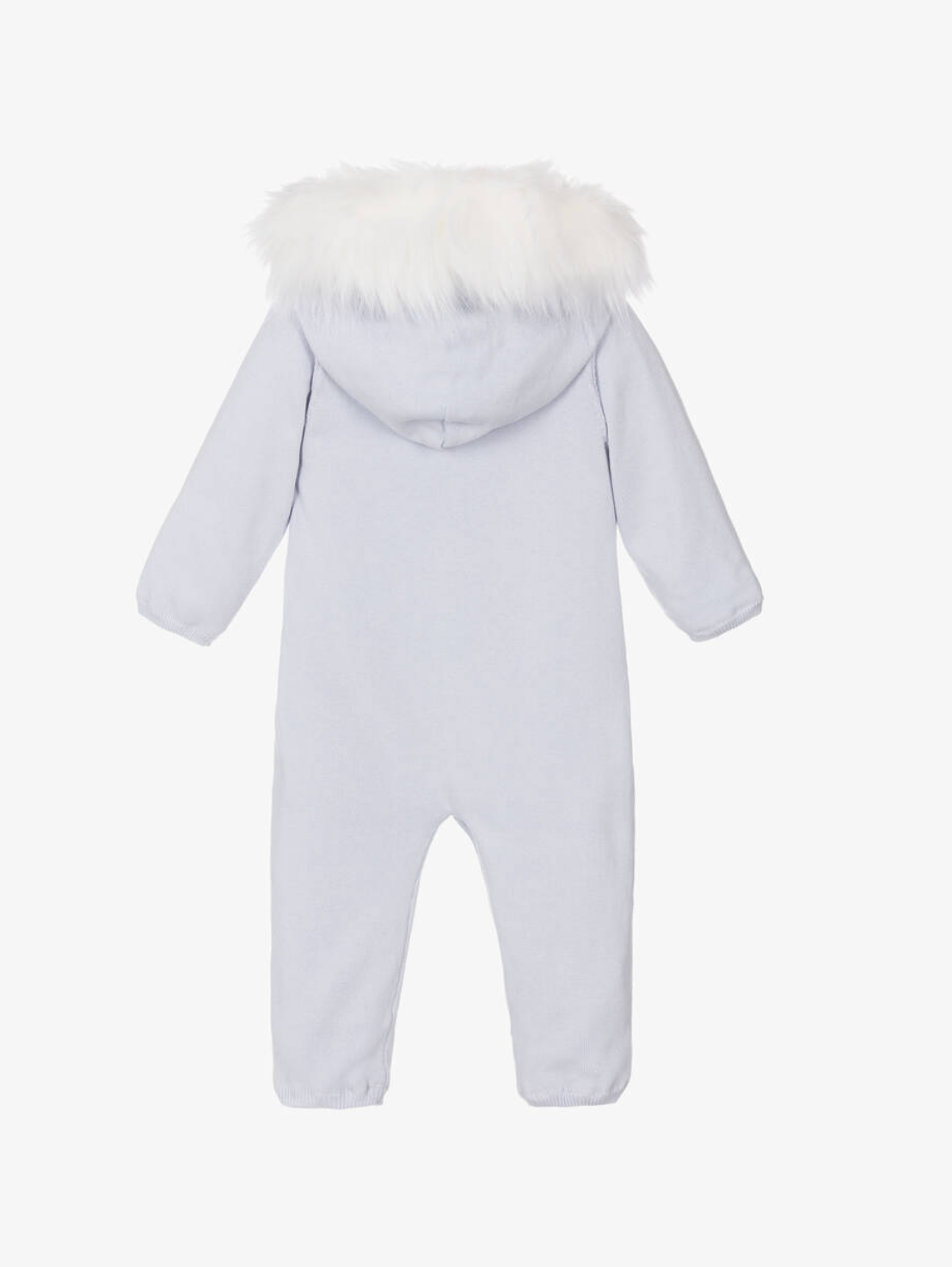 Caramelo Kids Baby Boys Blue Knitted Pramsuit