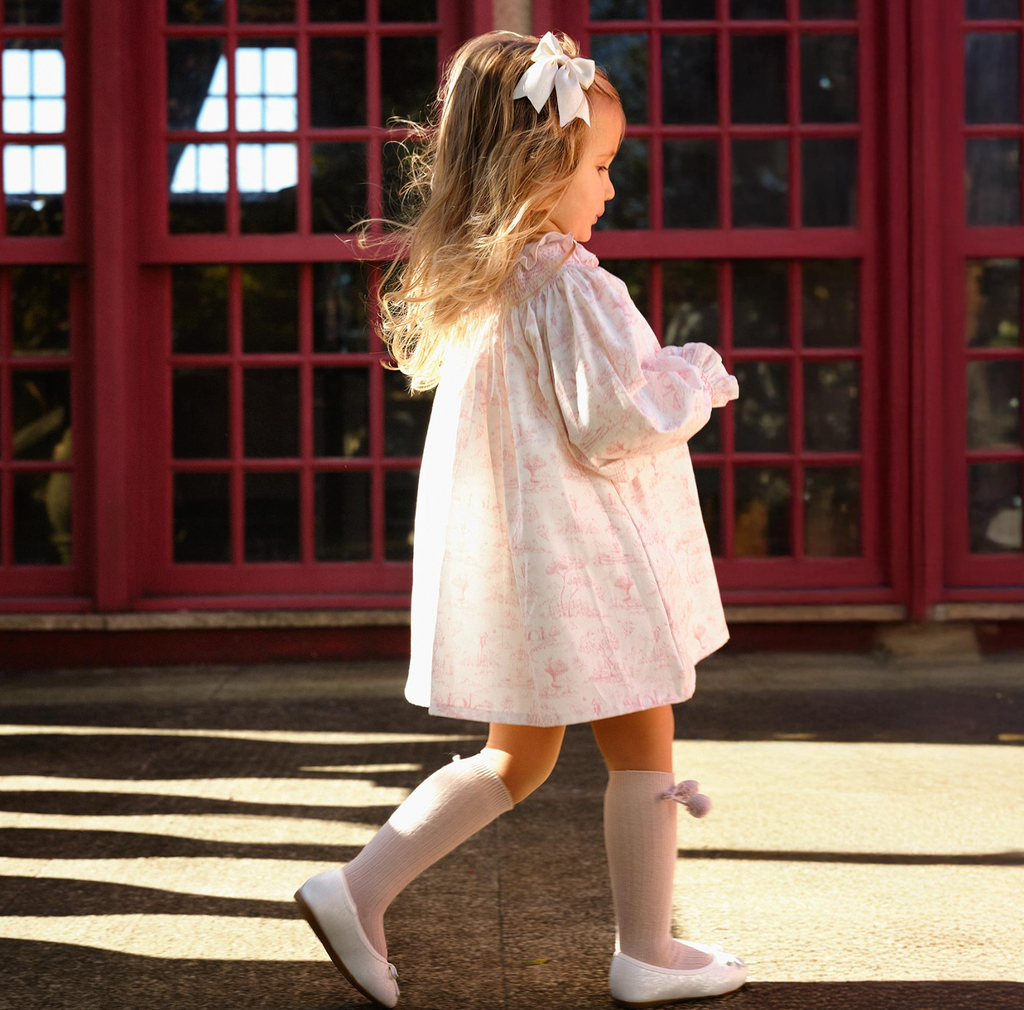 AW25 Deolinda Girls Smocked Dress with Matching Bloomers