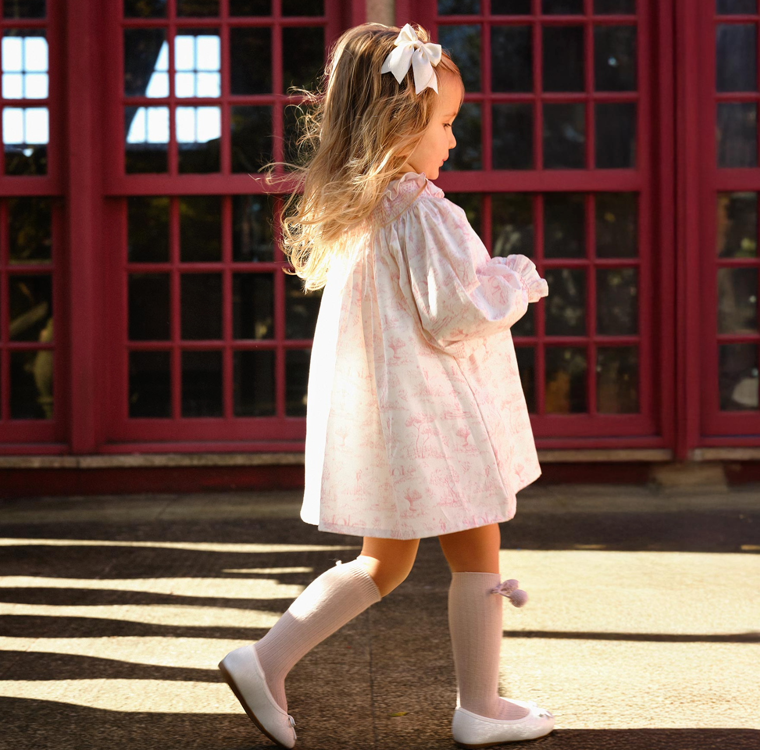 AW25 Deolinda Girls Smocked Dress with Matching Bloomers