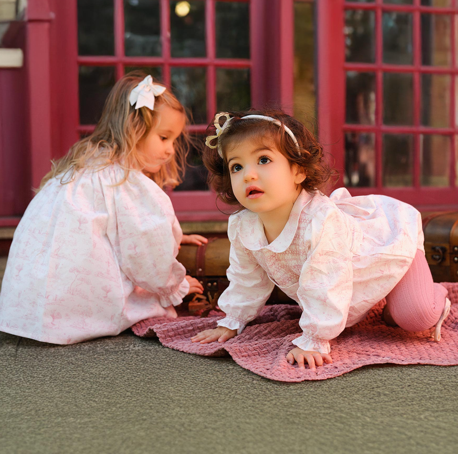 AW25 Deolinda Girls Smocked Dress with Matching Bloomers