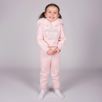 AW25 Beau KiD Girls Pink Knitted Diamanté Crown Tracksuit