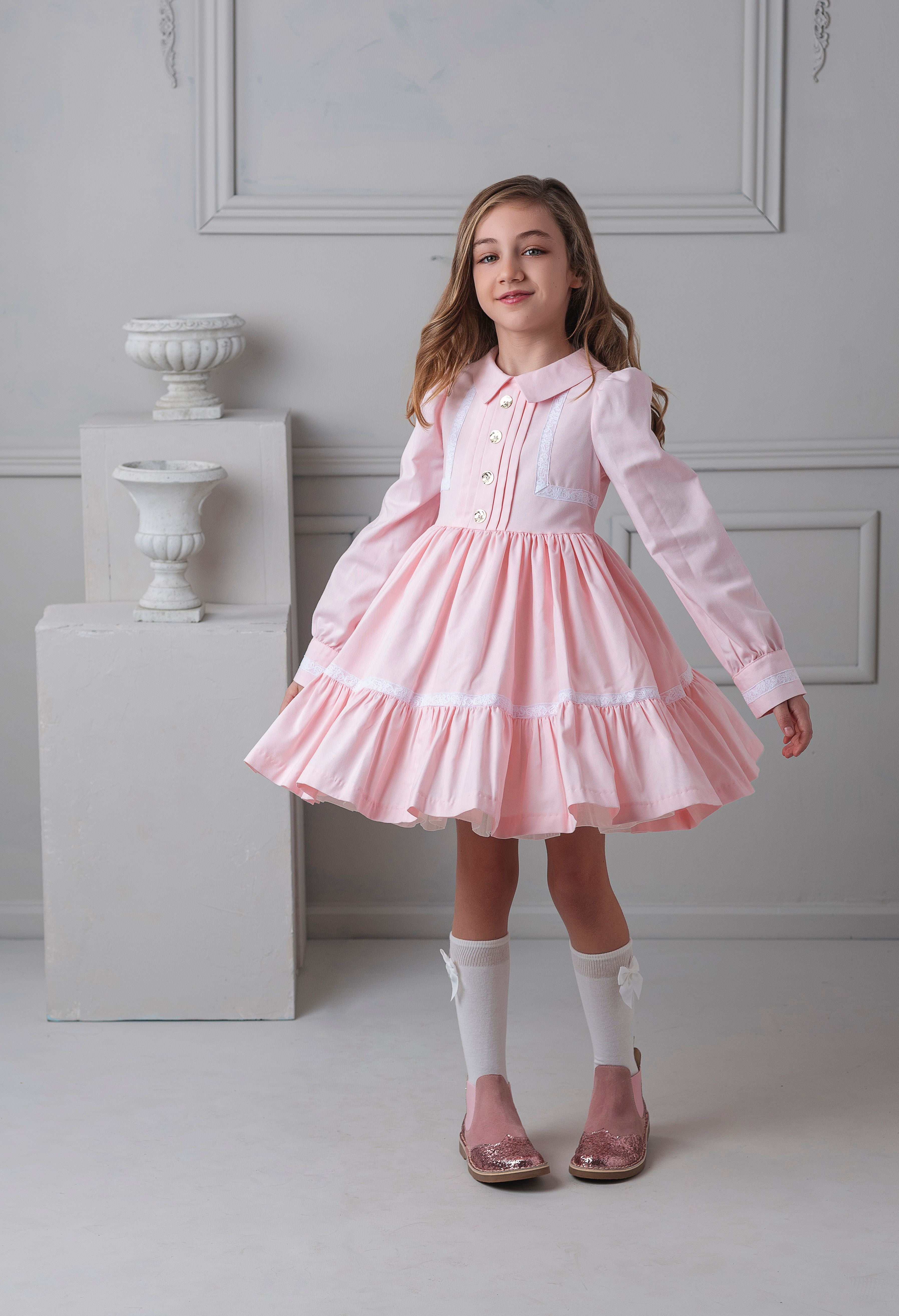 AW25 Rochy Girls Pink Shirt Dress 26709