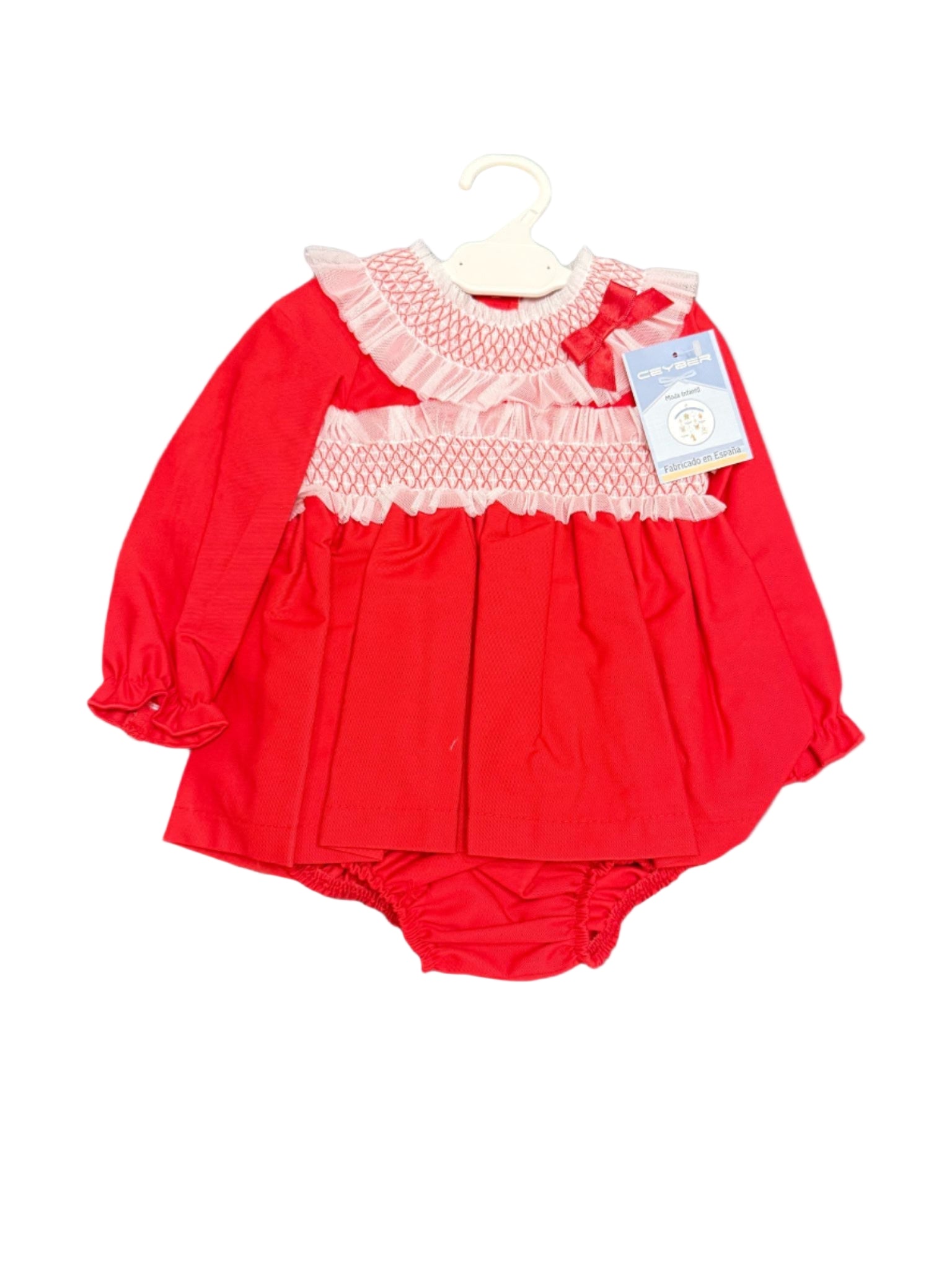 Ceyber Red and White Dress BS002