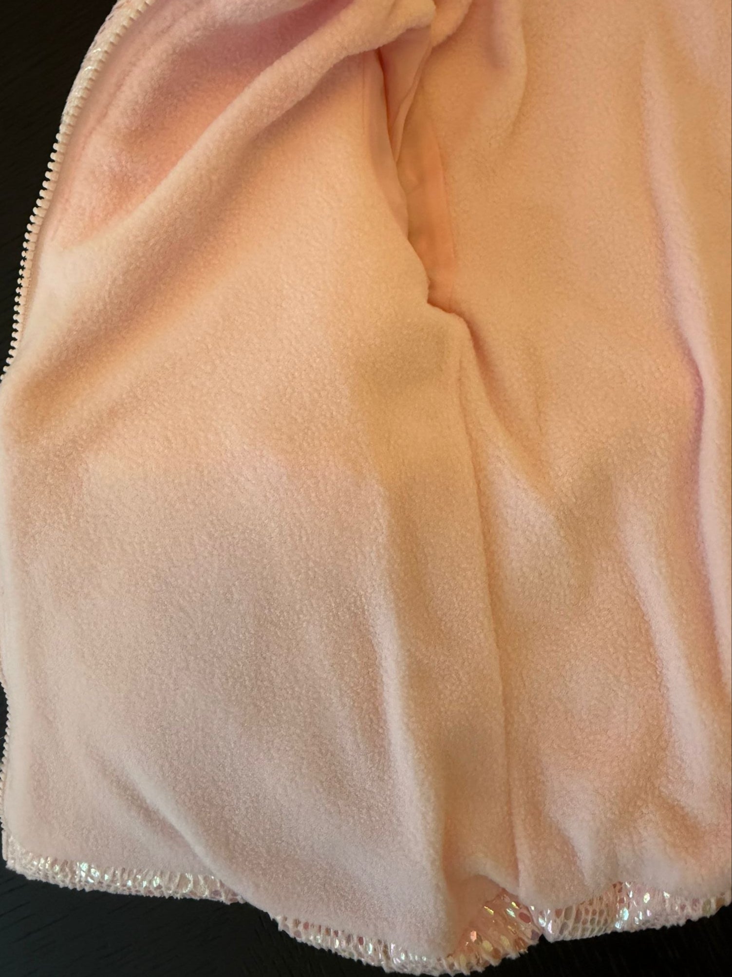 Girls Iridescent Winter Coat Fleece Lined with Hood, Sizes 3M to 5Y, White or Pink
