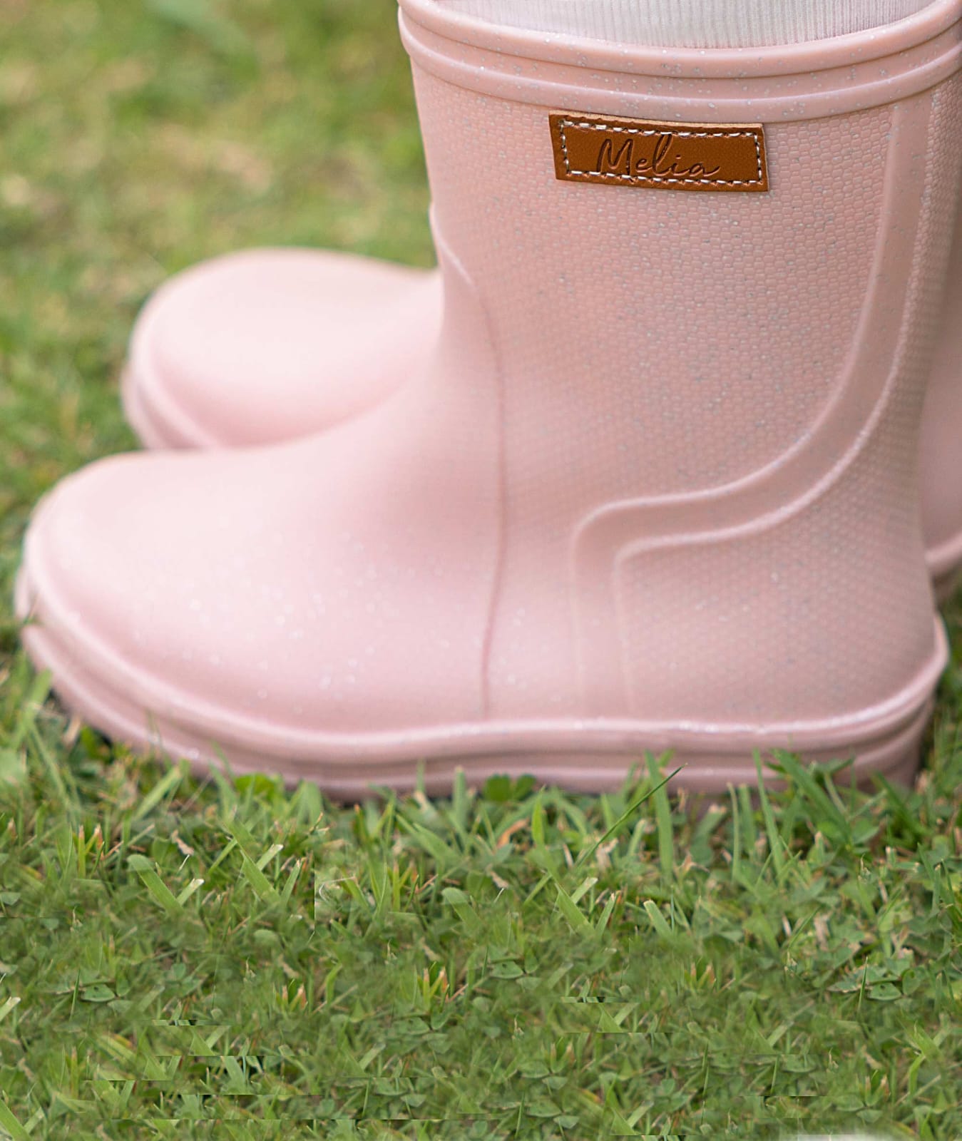AW25 Pink Wellington Boots with Glitter Detail