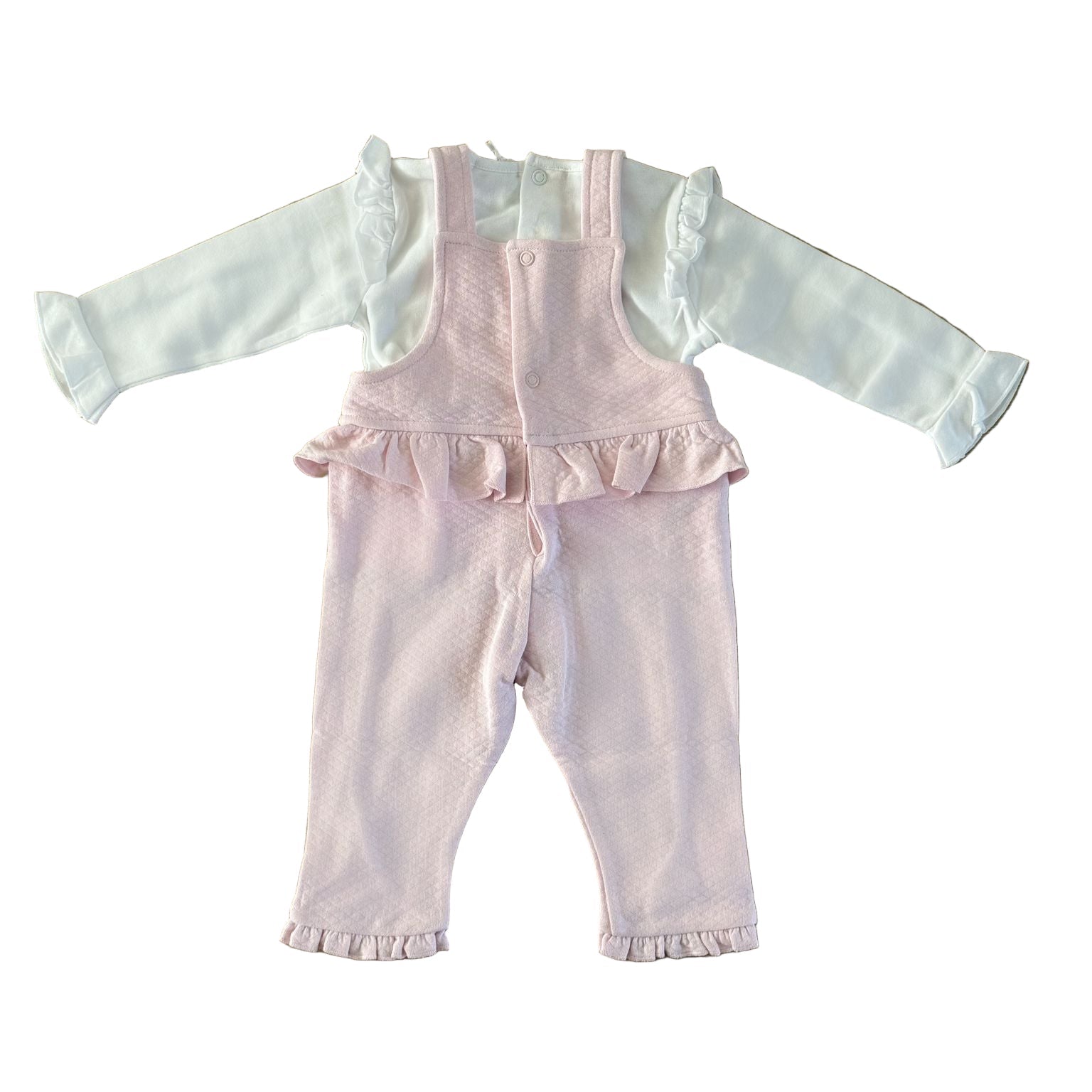 Pastels & Co Girls Marie Pink Dungaree & Top Set