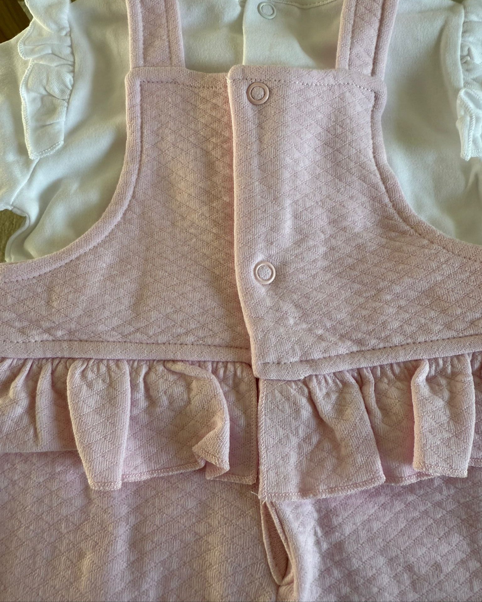 Pastels & Co Girls Marie Pink Dungaree & Top Set