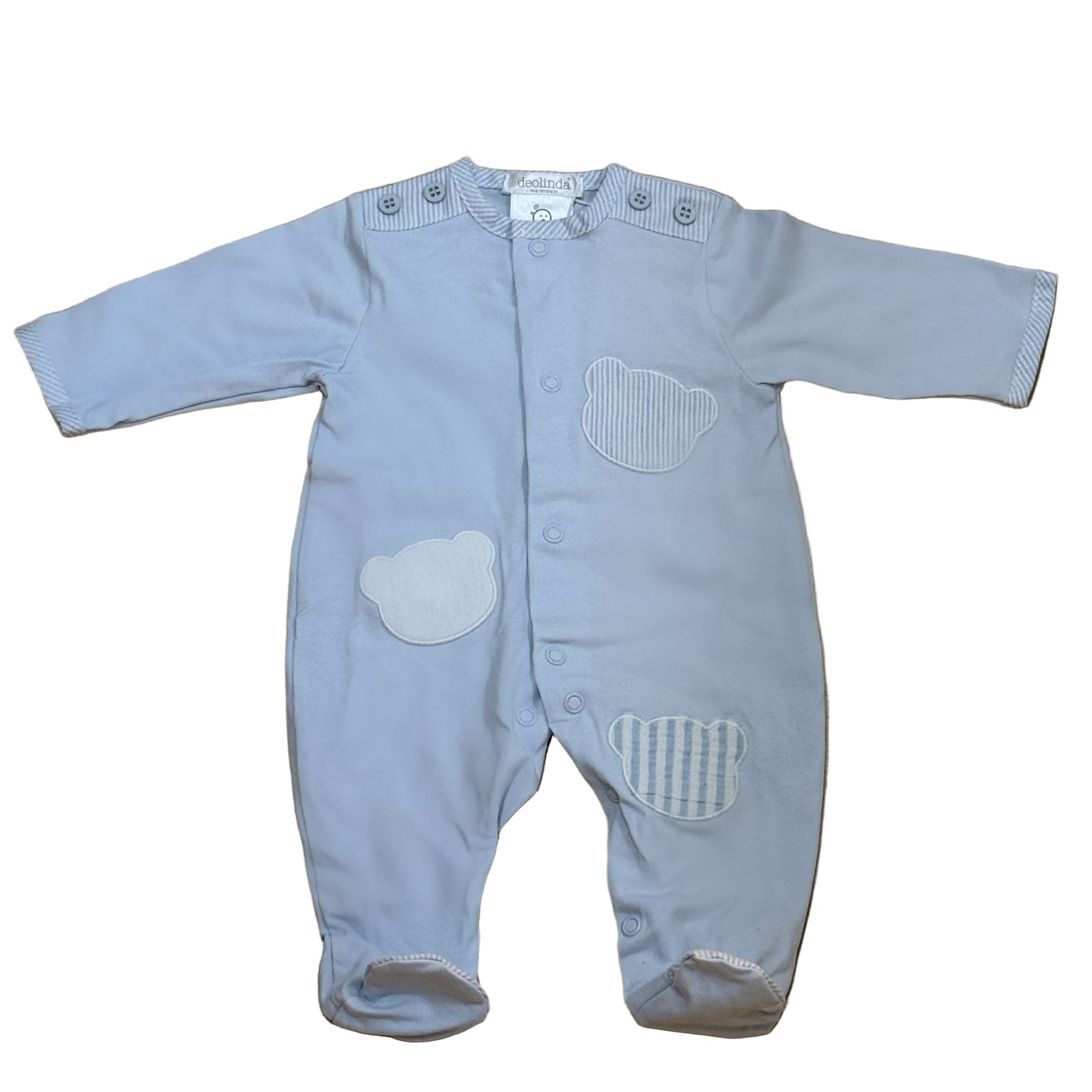 Deolinda Boys Blue Teddy Design Babygrow DBV23316
