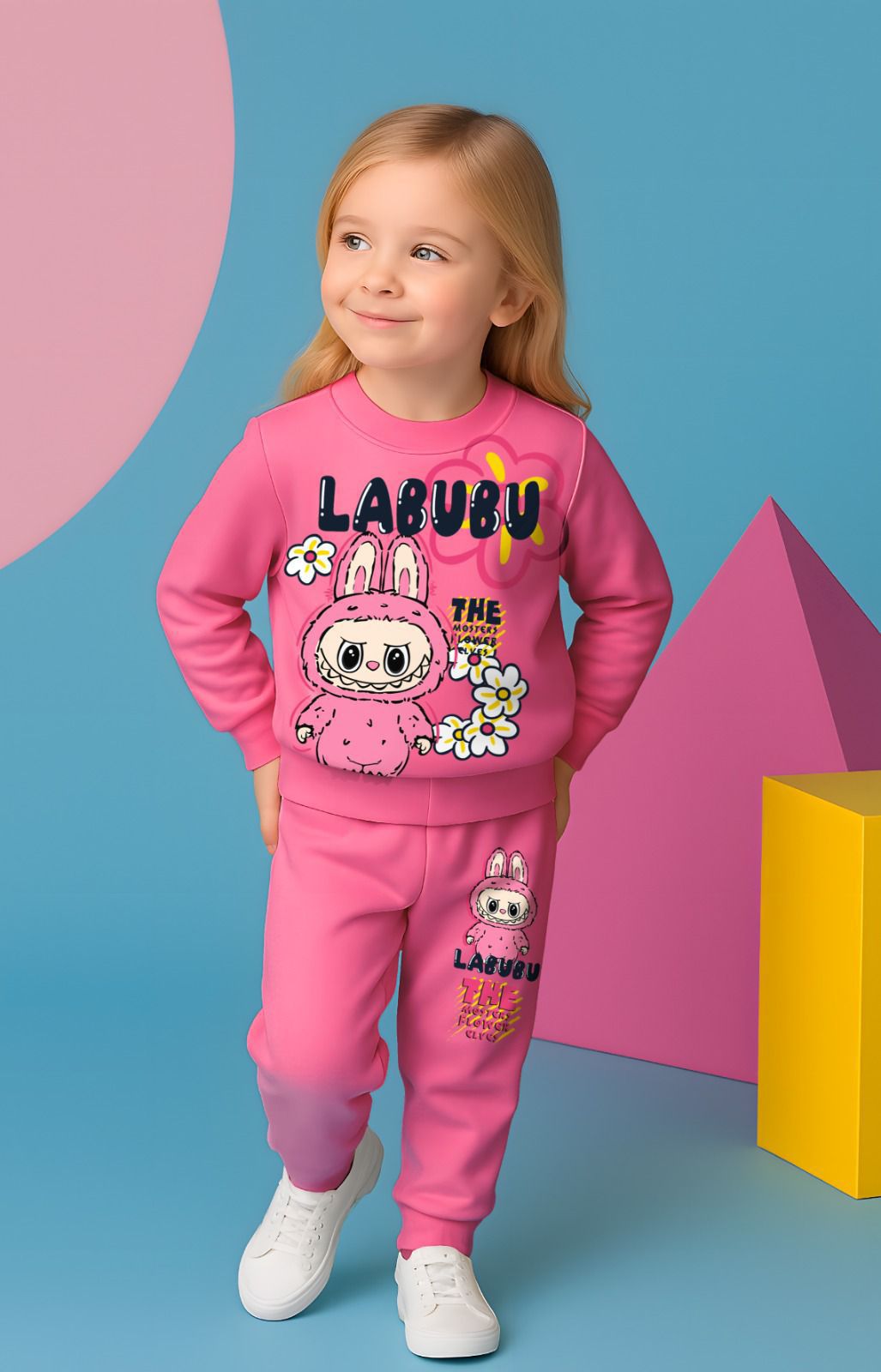 Labubu Style 2 Piece Tracksuit Pink