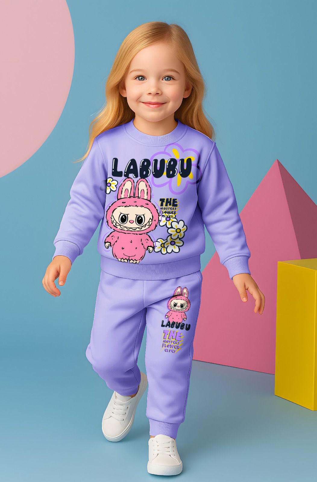 Labubu Style 2 Piece Tracksuit Purple