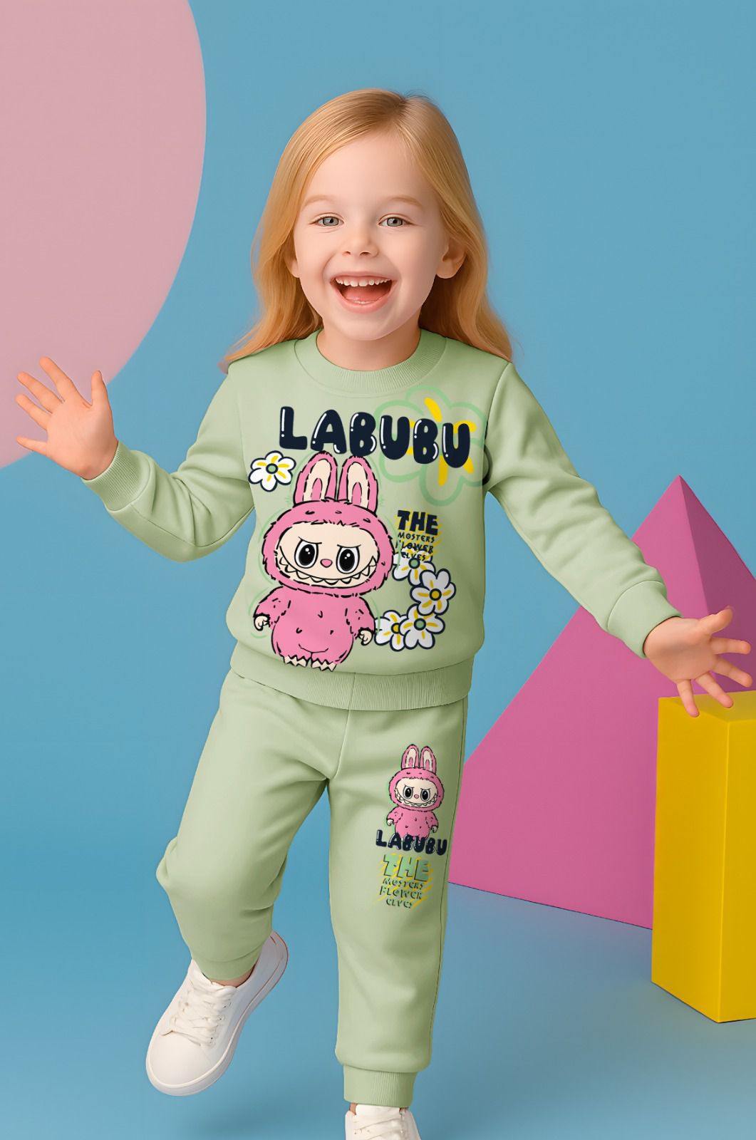 Labubu Style 2 Piece Tracksuit Green