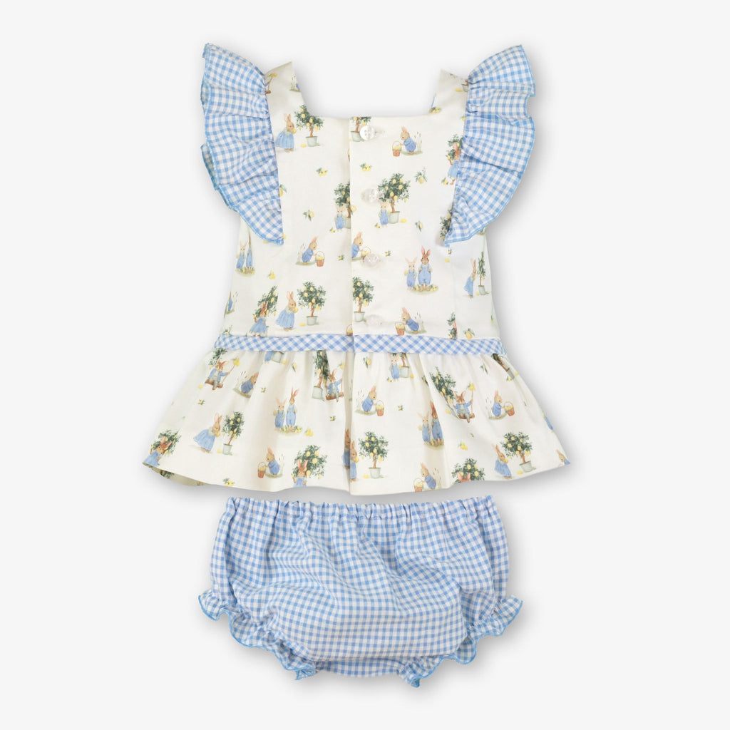 PRE ORDER SS26 Miranda Baby Girls Blue Bunny Dress