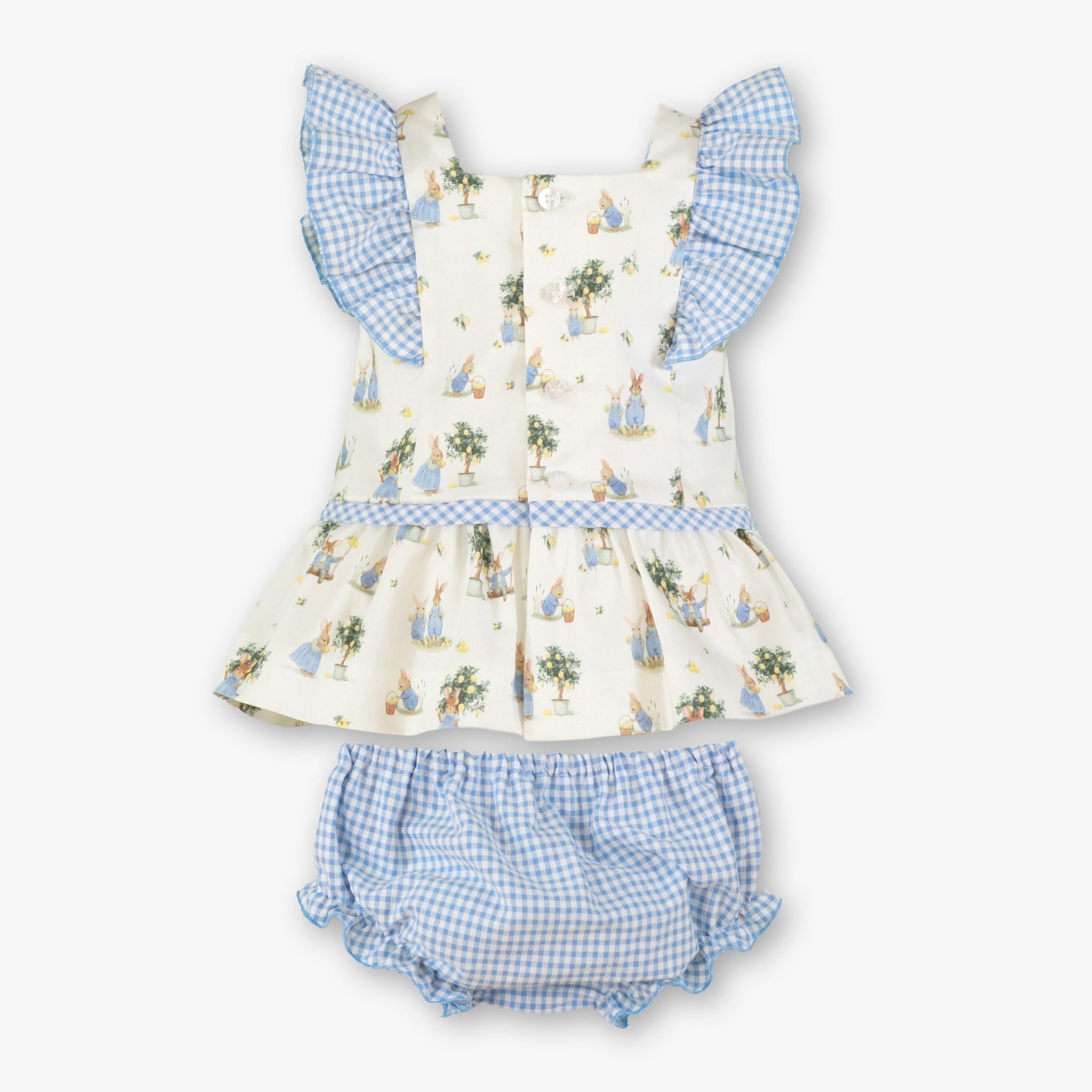 PRE ORDER SS26 Miranda Baby Girls Blue Bunny Dress
