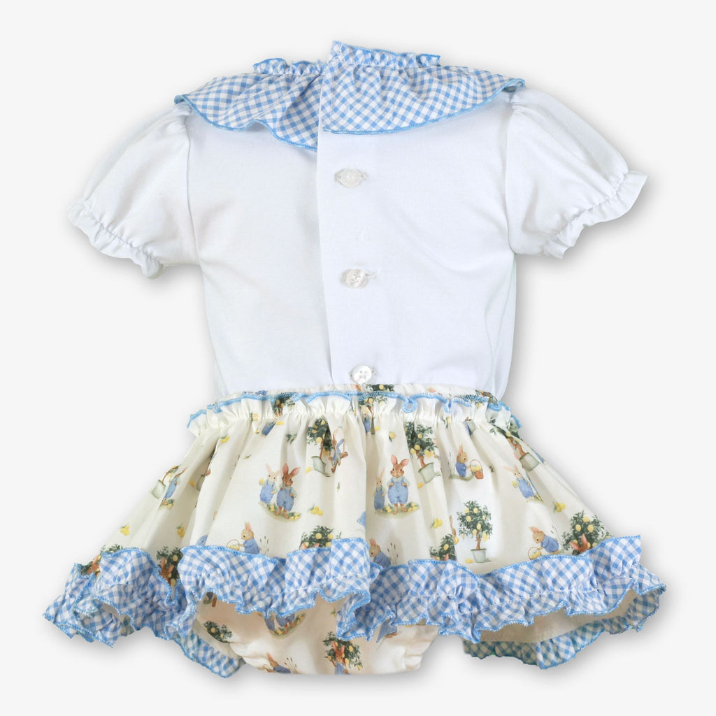 PRE ORDER SS26 Miranda Baby Girl Lemon & Blue Bunny Jam Pant Set