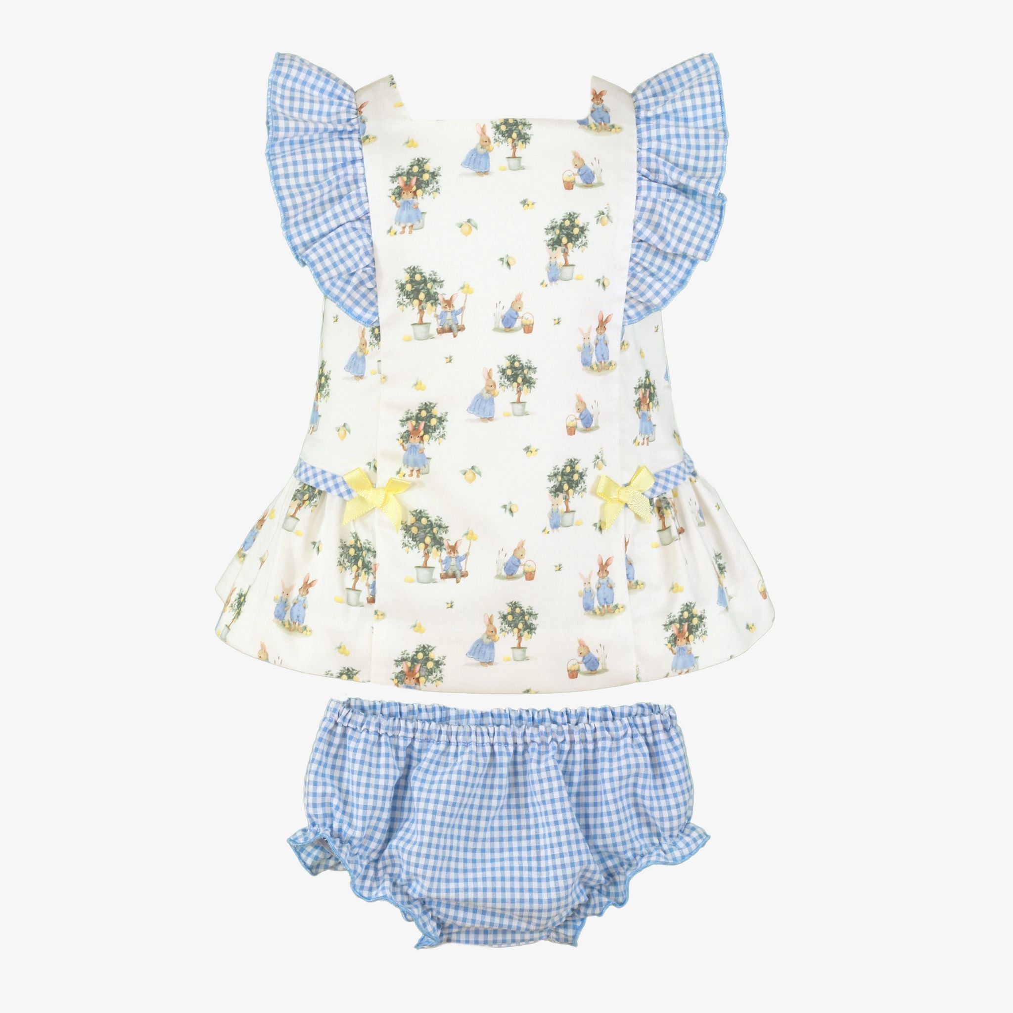 PRE ORDER SS26 Miranda Baby Girls Blue Bunny Dress