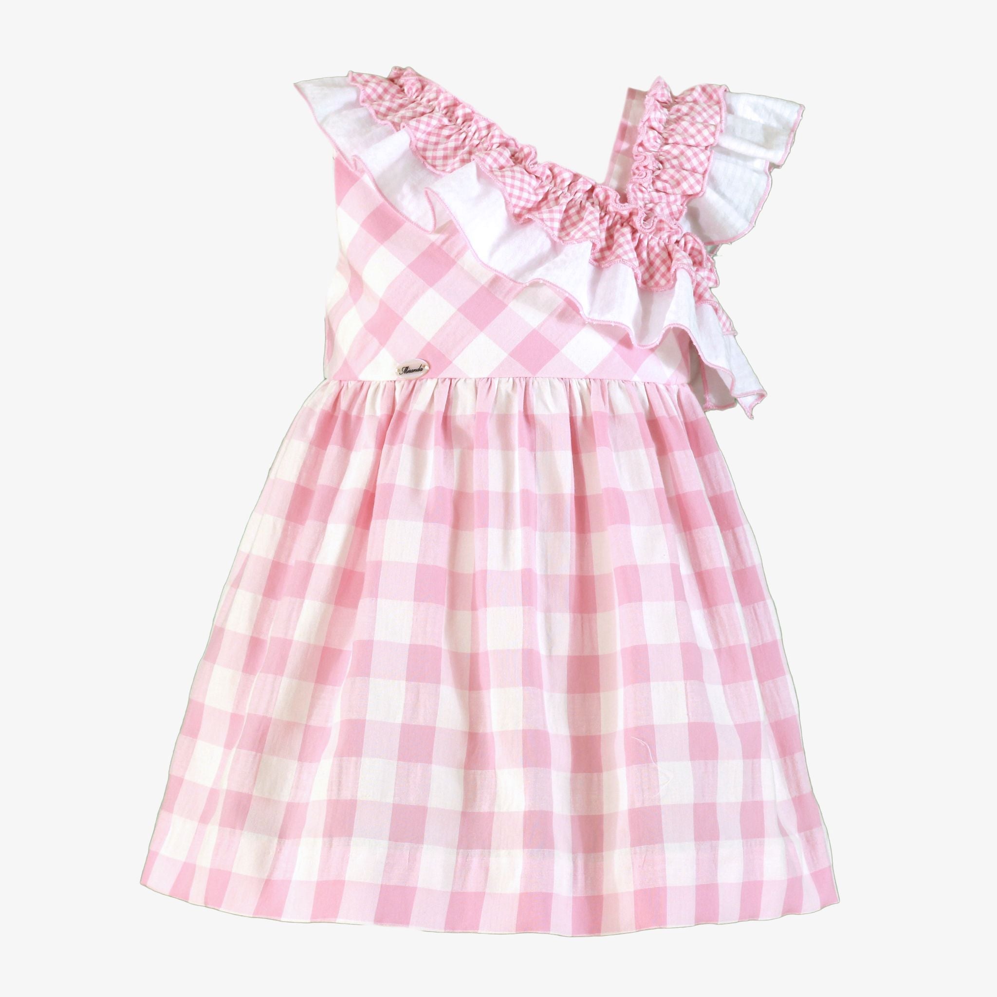 PRE ORDER SS26 Miranda Girls Pink & White Check Dress