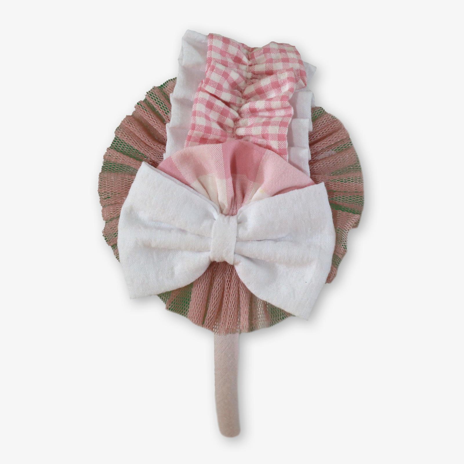 PRE ORDER Miranda SS26 Girls Pink Check Headband