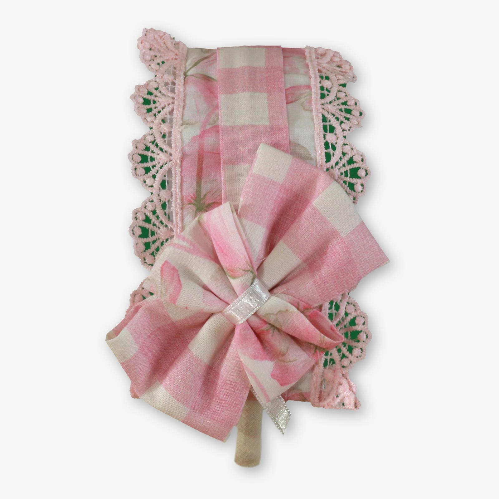 PRE ORDER Miranda SS26 Girls Pink Check and Floral Headband