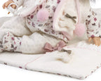 Reborn Baby Doll with Floral Outfit & Matching Accessories 42cm