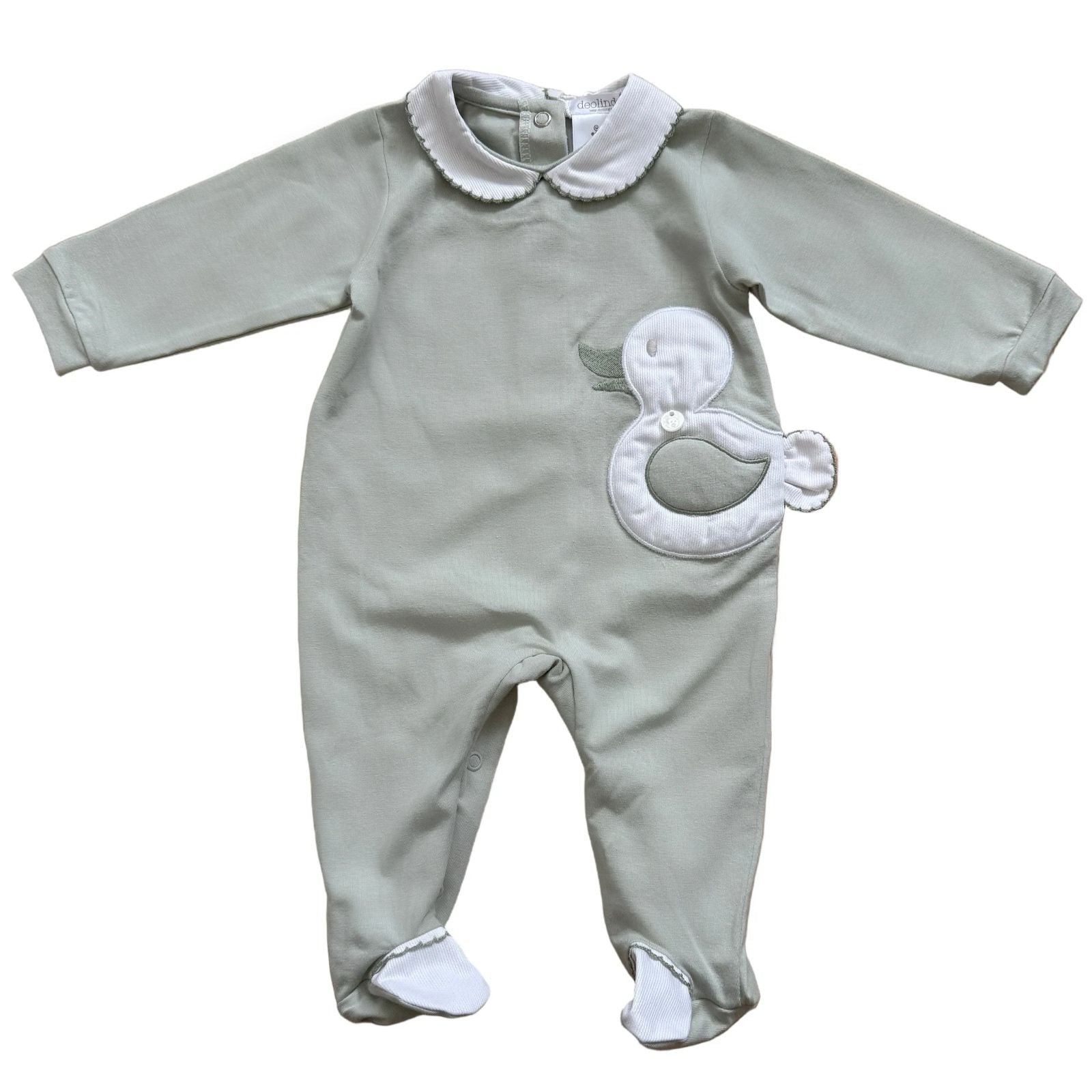 Deolinda Unisex Green Duck Babygrow DBV24113