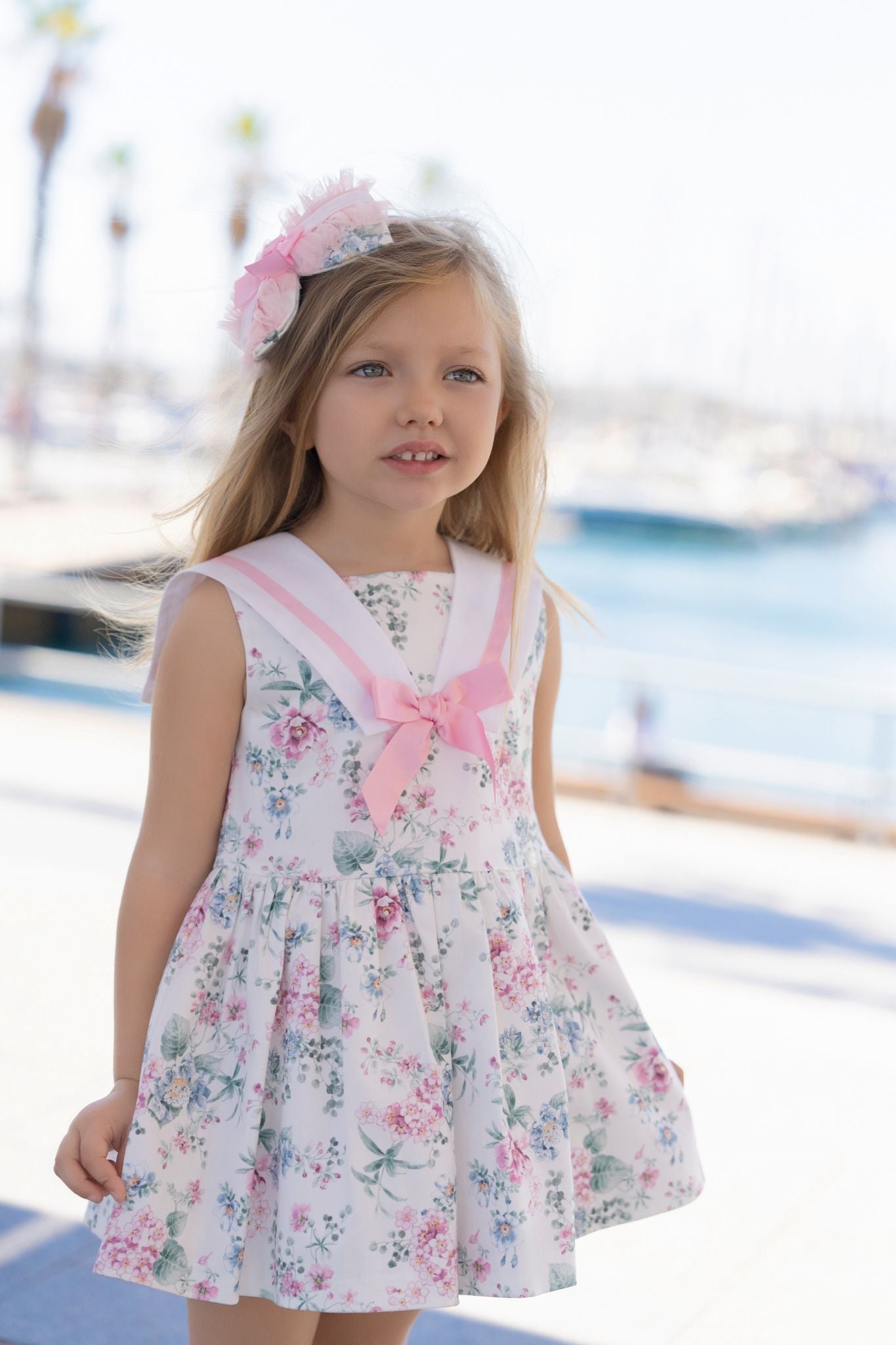 PRE ORDER SS26 Miranda Girls Floral Print Sailor Dress