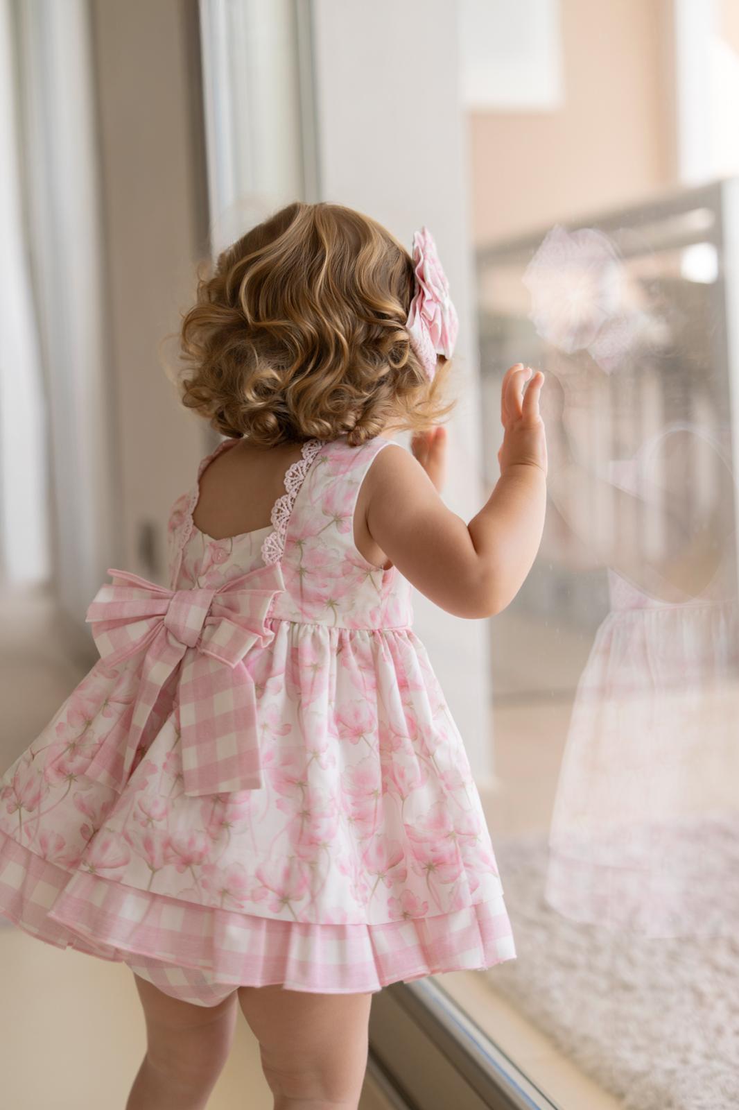 PRE ORDER SS26 Miranda Baby Girls Pink Floral Dress