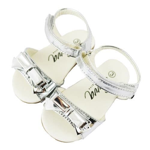 Sevva Toddler Girls Silver Bow Sandal - Alani