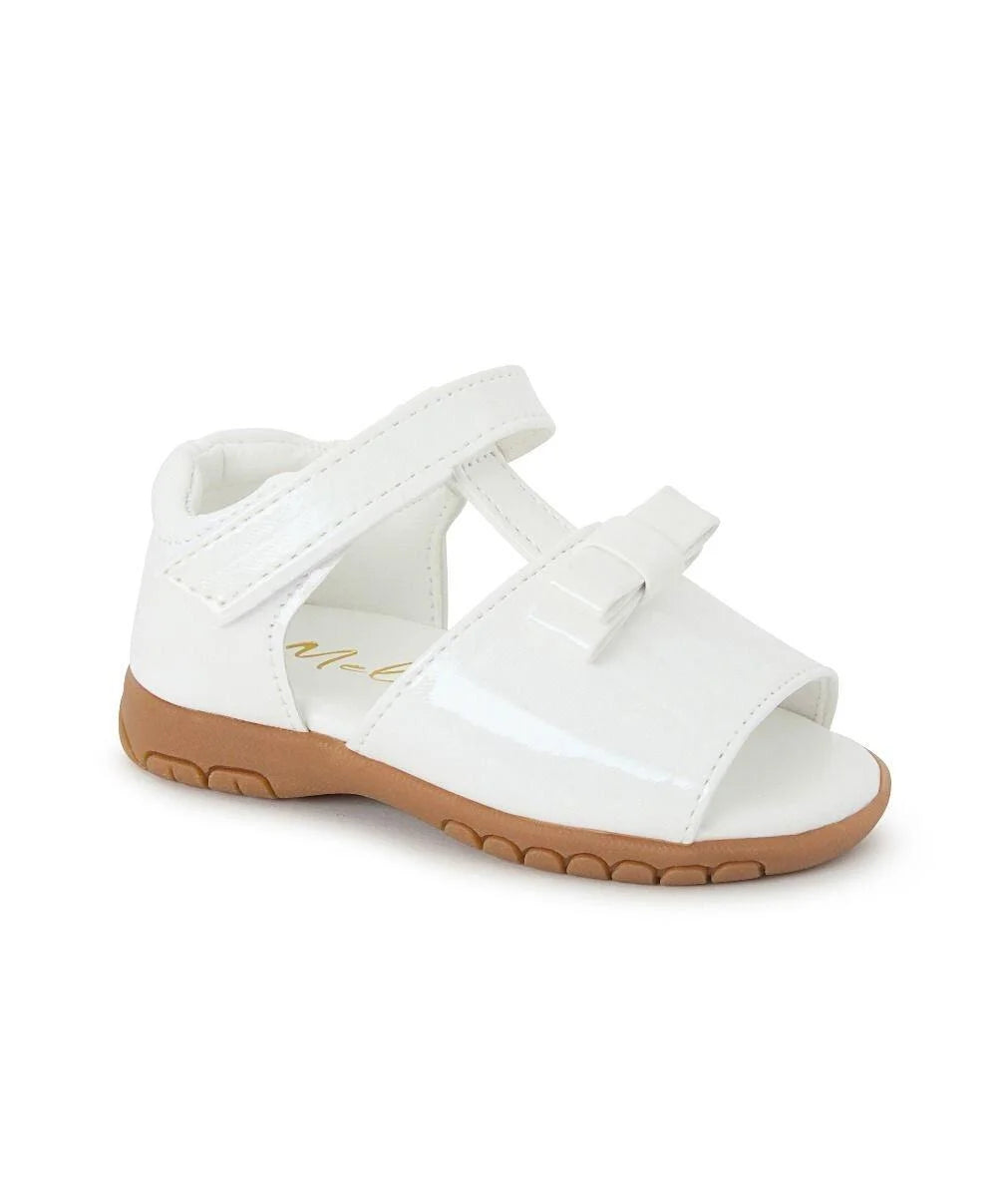 Sevva Girls Patent Leather Bow Sandal 2 COLOURS - Amanda