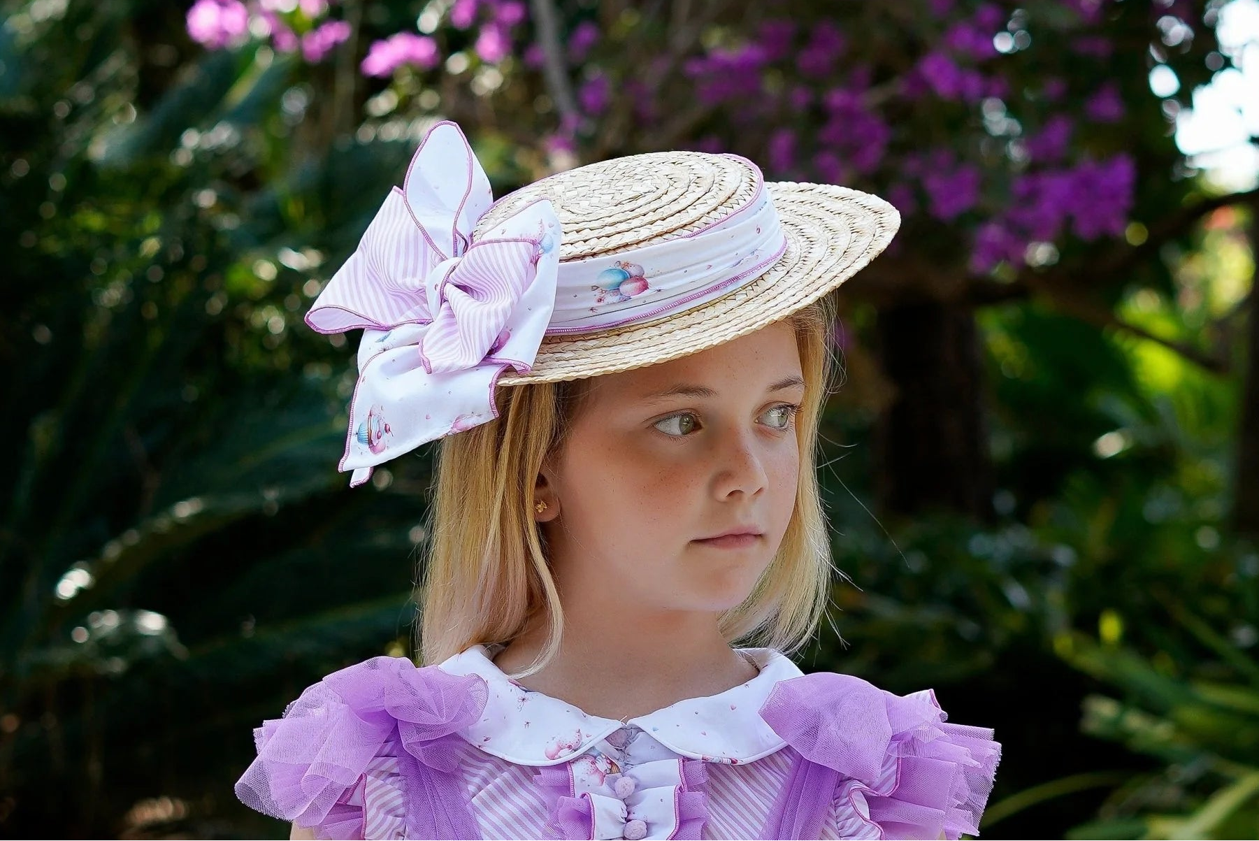 PRE ORDER SS26 Babine Girls Lilac Sombrero Hat with Bow