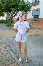 SS26 Naxos Girls Blue & Pink Tulle Short Set