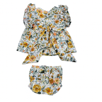 Deolinda Baby Girls Floral Dress with Matching Bloomers