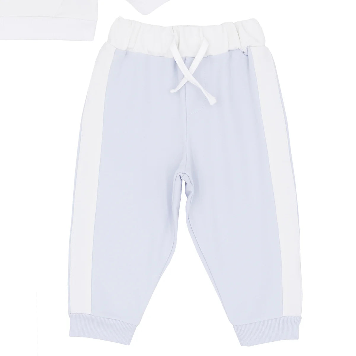 Pastels & Co Boys White and Blue Tracksuit Set with Half Zip Top - Harvey