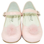 Sevva Girls Patent Leather Fur Pom Shoe 3 COLOURS - Bunny