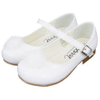 Sevva Girls Patent Leather Fur Pom Shoe 3 COLOURS - Bunny